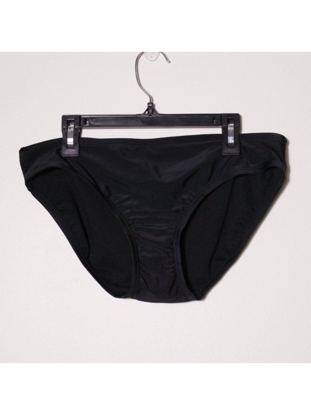 Kona Sol High Coverage Hipster Bikini Bottom Black Size M 8-10